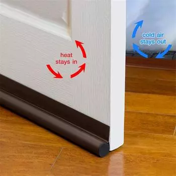 PU Under Door Draft Stopper Bottom Door Sealing Strip Wind Noise Acustic Foam Under Door Stripping Seal Blocker Guard Holder чёрный