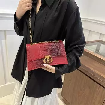 PU women s bag Internet celebrity popular small bag new design texture messenger bag splicing shoulder women s bag small square bag чёрный