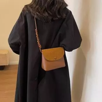 PU Women s Crossbody Bags New Portable Sewing Thread Small Square Bags