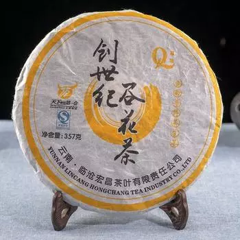 Пуэр 2008 года, выдержанный сырой чай Пуэр, 357 г, Юньнань Линьцан, древнее дерево Пуэр Гу Хуа Ча