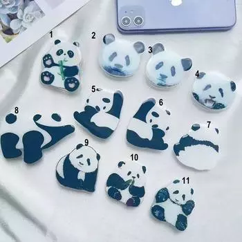 PUBAO Panda Panda Animal Character Grip Tok Акриловые смарт-токи, 2 шт., 3 шт.. Ротовая панда