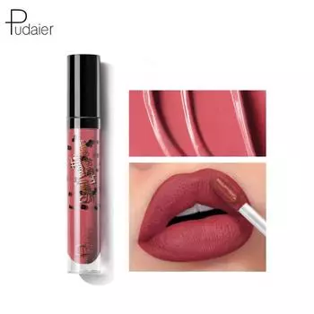 Pudaier 12-цветная глазурь для губ Матовый блеск для губ Матовая жидкая помада Матовая чашка с антипригарным покрытием Блеск для губ Глазурь для губ