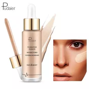 Pudaier Concealer Foundation Liquid Oil Control Стойкий без макияжа Натуральный водостойкий крем Bb Foundation Cream