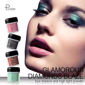 Pudaier Diamond Pearlescent Powder Тени для век Пудра с металлическим оттенком 28 цветов 01#