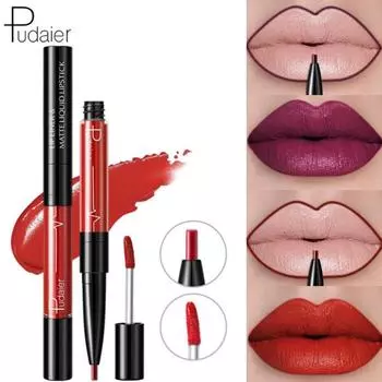 Pudaier Head Блеск для губ Линии для губ Туман Матовый жемчужный свет Глазурь для губ Внешняя торговля Цветной блеск для губ Губная помада Помада