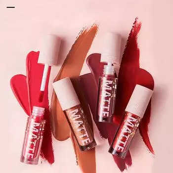Pudaier Lip Gloss, 12-цветная помада, не тускнеет и не высыхает. Бархатная матовая глазурь для губ. 01