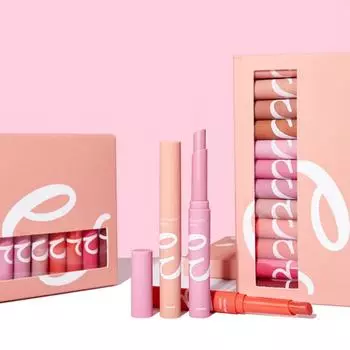 Pudaier Lip Gloss Color Увлажняющая нелипкая чашка 12 цветов Бархатная матовая помада Набор A SET
