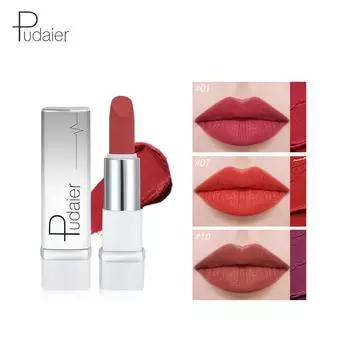 Pudaier Matte Velvet Долговечная губная помада с антипригарным покрытием Easy Color Lip Gloss 17 цветов Губная помада #01