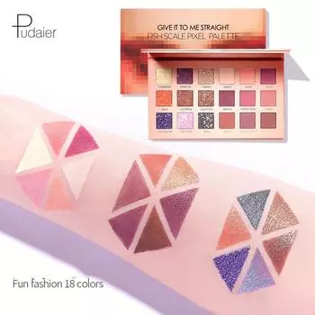 Pudaier Mosaic 18-цветная палитра теней для век Glitter Pearl