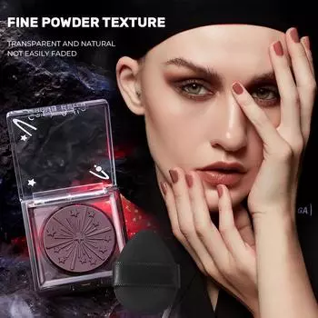 Пудра без пудры с эффектом жирного блеска, легкая, дышащая, прозрачная, консилер-пуховка