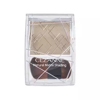 Пудра Cezanne Natural Matte Shading 01 Теплый тон 2,7 г Цвет теней Маленькое лицо Серый Светло-коричневый