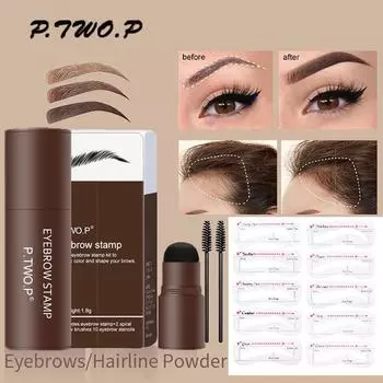 Пудра для бровей Lazy Seal Пудра для бровей Thrush Водостойкая пудра для бровей Long Lasting Eyebrow Enhancer Пудра для бровей темно-коричневого