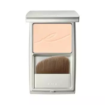 Пудра для лица RMK Silk Fit 01, бесцветный футляр и кисточка, финишная финишная пудра для впитывания кожного сала [официальный RMK] Тип/с (Прессованная пудра,