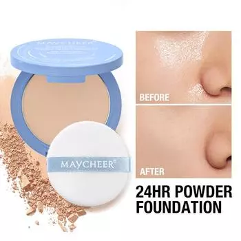 Пудра для лица с контролем жирности, матовая водостойкая безупречная закрепляющая пудра, компактная пудра для макияжа лица