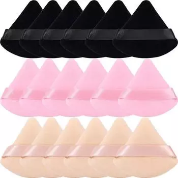 Пудра для лица, тональная основа, профессиональная, треугольная, круглая форма, портативная, мягкая, сухая, влажная, косметическая, слоеная губка, инструменты для макияжа