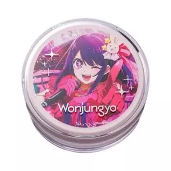 Пудра для лица Wonjungyo Wonjungyo, фиксирующая размытие, пудра, фиксирующая размытие, пудра без коллаборации, обычная [Oshi Ko] (01 Розовый, 13г)
