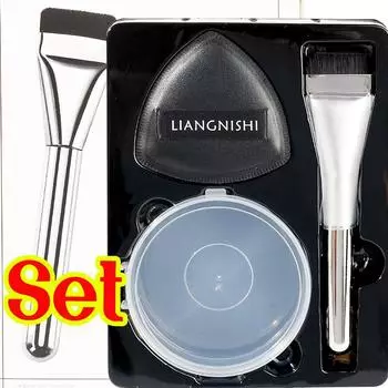 Пудра для макияжа Мягкая губка-пуховка Ультратонкая однолинейная кисть для тонального крема с защитой от размазывания и коробкой-спонжем для блендера для жидкого крема