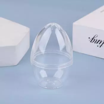 1 шт. Пустая прозрачная пуховка для пудры в форме яйца, органайзер для макияжа, держатель для косметической губки, коробка для хранения