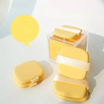 Пудра для масляного печенья Коренастая пудра Жидкая основа Пудра для сухого и влажного макияжа двойного назначения Двусторонняя воздушная подушка жёлтый