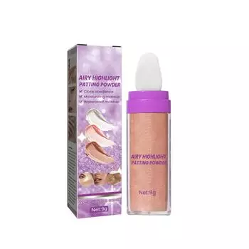 Пудра для припудривания с высоким блеском Пудра для припудривания Для всего тела Натуральная Трехмерная Пудра с высоким блеском Блестящая пудра One Size золотой