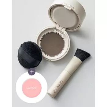 Пудра для волос Cezanne Tok Tok + специальный состав для кисти и пуховки