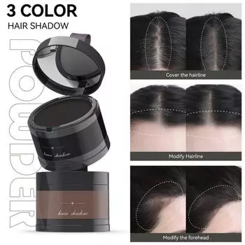 Пудра Hairline Fluffy Powder Hairline Shadow Powder Filler Forhead Refill Powder with Mirror and Powder Puff