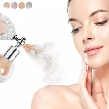 Пудра-хайлайтер-спрей, блестящая пудра с блестками, мерцающая пудра-спрей, мерцающий макияж для косметики для лица и тела One Size