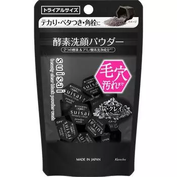 Пудра Kanebo Suisai Beauty Clear Black Powder Wash (пробный) 6 г очищающего средства для лица (порошок) suisai n Для использования] - Возьмите одну капсулу порошка на ладонь