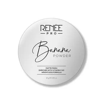 Пудра RENEE Pro Banana Loose Matte Finish Powder-светло-бежевая-закрепляет макияж,длительная стойкость и контролирует блеск-стойкая,легкая и легко растушевывается-витамины C и E
