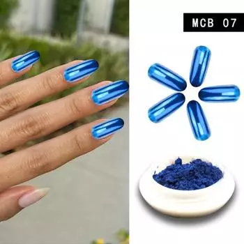 Пудра с кисточкой, блестящая пудра для ногтей, нежная текстура, металлический эффект, дизайн ногтей УФ E