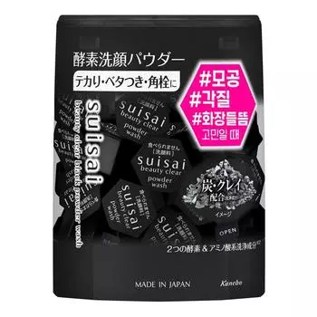 Пудра Suisai Beauty Clear Black Powder Wash 32 шт., 12,8 г, 1 шт.