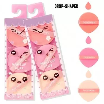 Пудровая пудра для макияжа Влажная и сухая пудра Каплевидная пудра для лица Яйцо для макияжа Инструмент Multicolor разноцветный