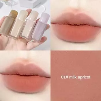 Пудровый туман, нюдовая глазурь для губ, матовая матовая грязь для губ, отбеливает и нелегко прилипает к чашке, мягкая помада-туман, двойное применение для губ и щек