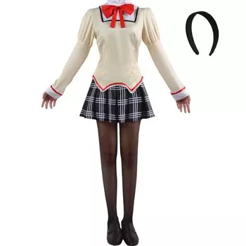 Puella Magi Madoka Magica Homura Akemi Косплей Хэллоуин Аниме Униформа [milky time] (M) жёлтый