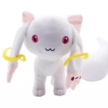 Puella Magi Madoka Magica Kewpie Plush Doll White Cat Fox Moon Cat Doll Toy about 25cm