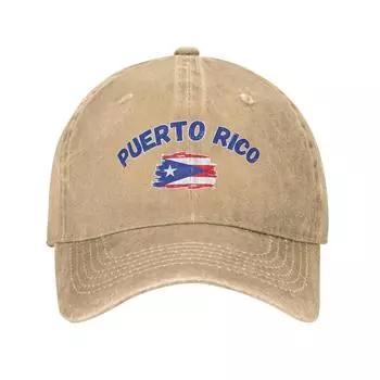 Puerto Rico Flag Map Men Women Baseball Caps Distressed Cotton Caps Hat Vintage Outdoor Travel Gift Snapback Hat