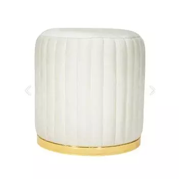 Пуф Long Line Off White из белого золота