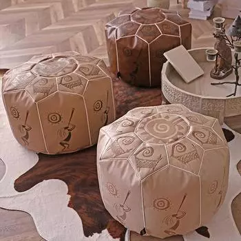 Пуф в марокканском стиле, пуф из искусственной кожи с вышивкой, подушка-пуф, татами, ненабитый ленивый футон, домашний декор, сидение, пирс No Fillings