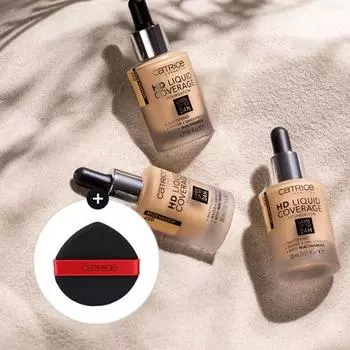 [Puff Giveaway] Catrice HD Liquid Coverage Foundation, корейская косметика, KPOP No. 002 Porcelain Beige