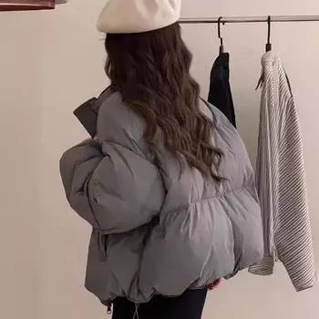 Puff Ruth тот же пух хлопковая одежда женская зимняя одежда маленькая новая короткая свободная куртка на хлопковой подкладке куртка для хлеба M белый