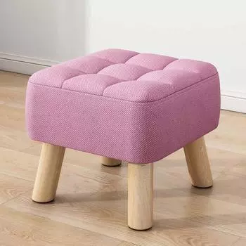 Пуфы и подставки для ног, подставка для ног для дивана, подставки для ног для гостиной, подставка для ног с ножками из цельного дерева для улицы, для современной гостиной, спальни 30x30x26cm фиолетовый