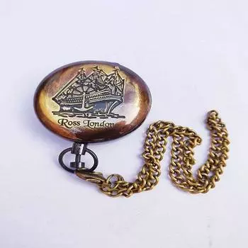 Пуговица антикварный 1-дюймовый карманный компас с цепочкой красивый антикварный подарок