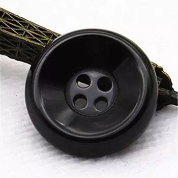 Пуговица Черная пуговица Одежда Куртка Свитер Пуговица Костюм Пальто Хлопковое пальто Пуговица Маленькая пуговица Матовая пуговица Daquan 28L = 18.0MM * black resin * Gehua No. 4