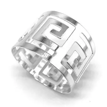 Пуговица для салфеток Набор колец для салфеток Гальванический сплав Классическая текстура для банкетов Свадьбы Рестораны Отели Металлические полые кольца для салфеток золотистый