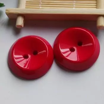 Пуговица Красная пуговица для пальто Мужская и женская пуговица для костюма Шерстяная пуговица для одежды Пальто Пуговица для свитера Универсальная декоративная пуговица 27L = 17.0 MM * two eyes * red