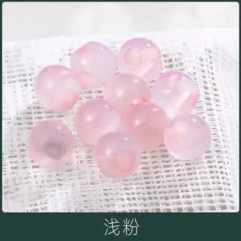 Пуговица пуговица чонсам нефрит маленькая пуговица Тан одежда ханьфу высококачественные бусины ретро декоративные аксессуары новый китайский стиль 16L = 10MM * round * light pink