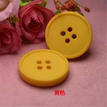Пуговица Пуговица Цветная пуговица для пальто Круглая пуговица Черная пуговица для ветровки Пуговица для пижамы Пуговица для свитера Шерстяная пуговица для одежды 24L = 15.0 MM * Yellow