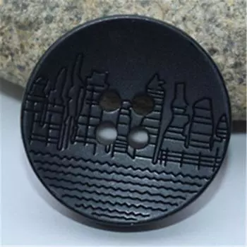 Пуговица Пуговица Костюм Пуговица Брюки Пуговица Черная Матовая Смола Пуговица Одежда Шерстяное Пальто Пуговица Свитер Пуговица Ветер 24L = 15.0MM * Black Pattern Buckle