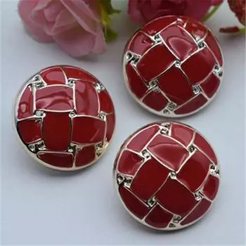 Пуговица Пуговица Круглая Большая Пуговица Пальто Пуговица Хлопковая Стеганая Одежда Пижама Пуговица Свитер Пуговица Женская Одежда Пальто Пуговица 28L = 18.0MM * red * point oil