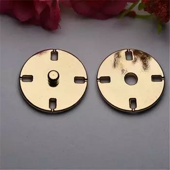 Пуговица Пуговица Металлическая пуговица Пальто Скрытая пуговица Золотая невидимая пуговица Мать Пуговица Пуговица для одежды Кашемировая пуговица для пальто 34L = 21.0 MM * Flat Gold